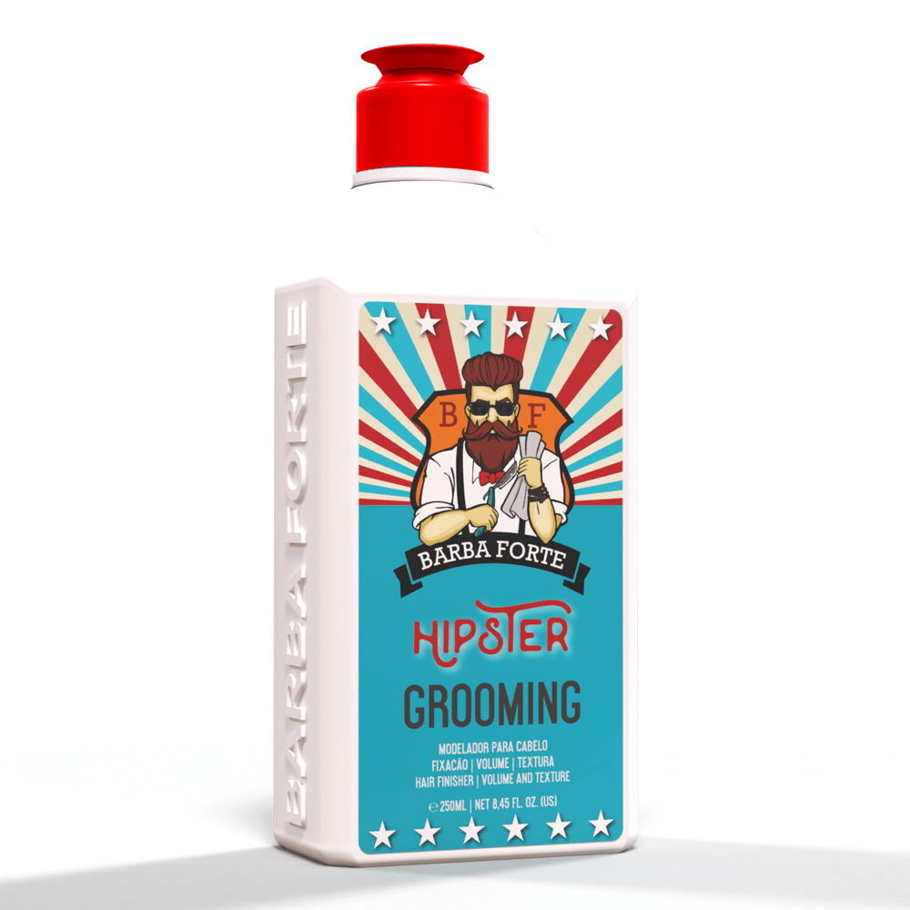 Modelador Para Cabelo Grooming Hipster Barba Forte 250ml - Shopmano