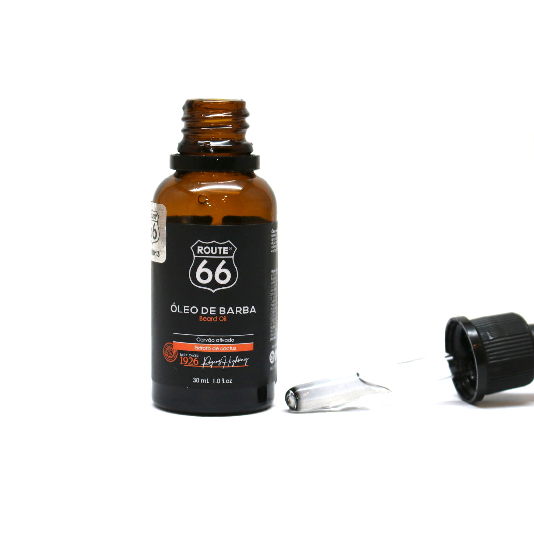 Óleo de Barba Carvão Ativado Route 66 Viking 30ml - Shopmano
