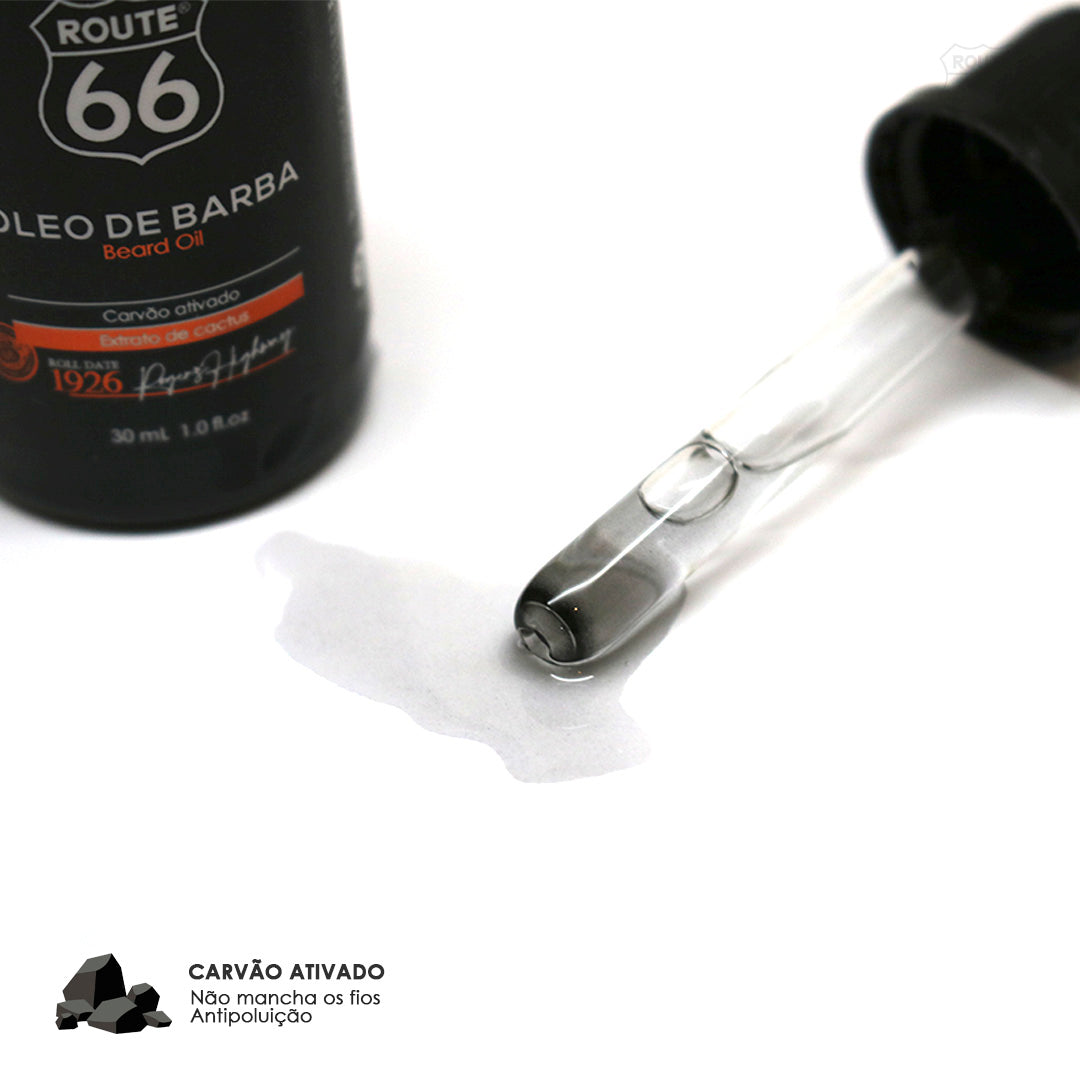 Óleo de Barba Carvão Ativado Route 66 Viking 30ml - Shopmano