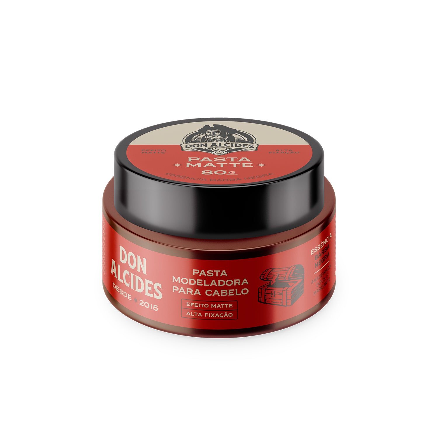 Pasta Modeladora de Cabelo Matte Barba Negra Don Alcides 80g - Shopmano
