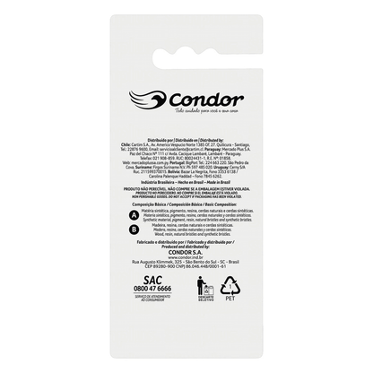 Pincel de Barba com Cerdas Mistas Condor SM 3050 - Shopmano