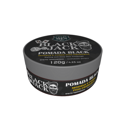 Pomada Cabelos Grisalhos Black Jack Felps Men 120g - Shopmano