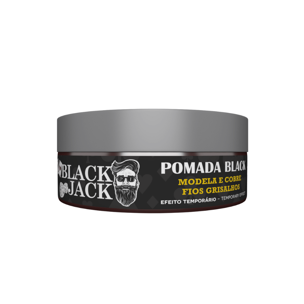 Pomada Cabelos Grisalhos Black Jack Felps Men 120g - Shopmano