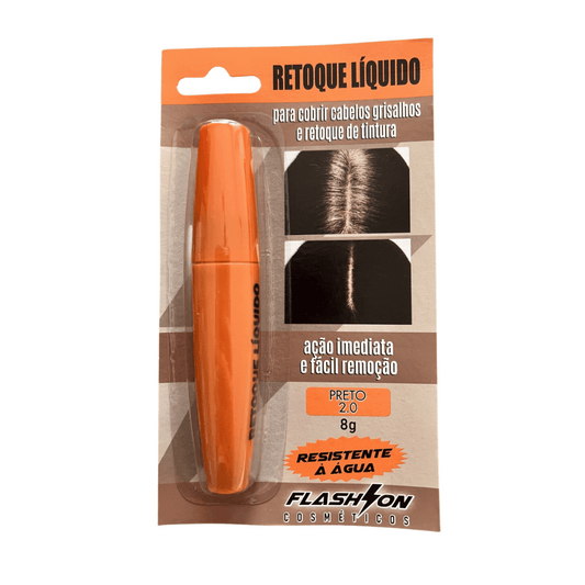 Retoque Capilar Líquido Flash On Preto 8ml - Shopmano