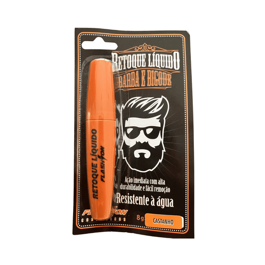 Retoque Líquido Barba e Bigode Castanho Escuro Flash On - Shopmano
