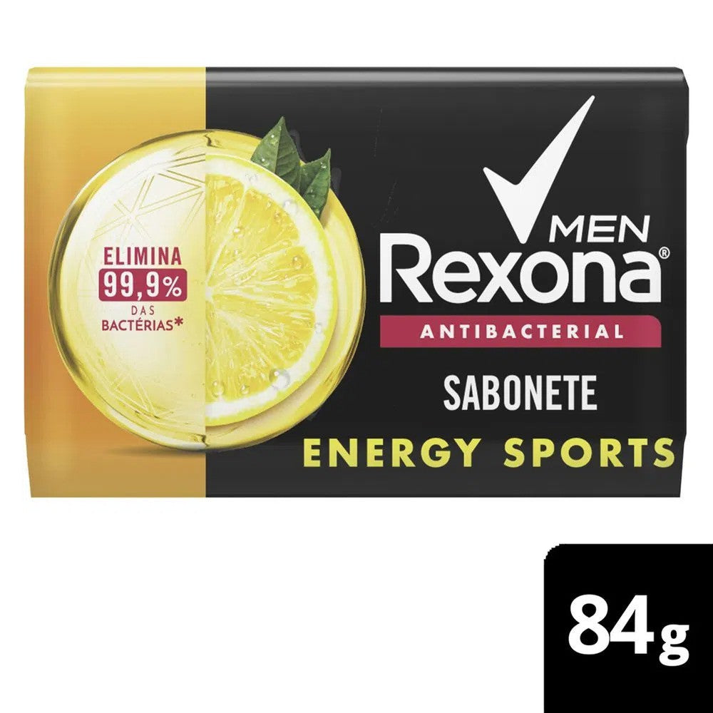 Sabonete Barra Rexona Energy Sports Rexona Men 84g - Shopmano
