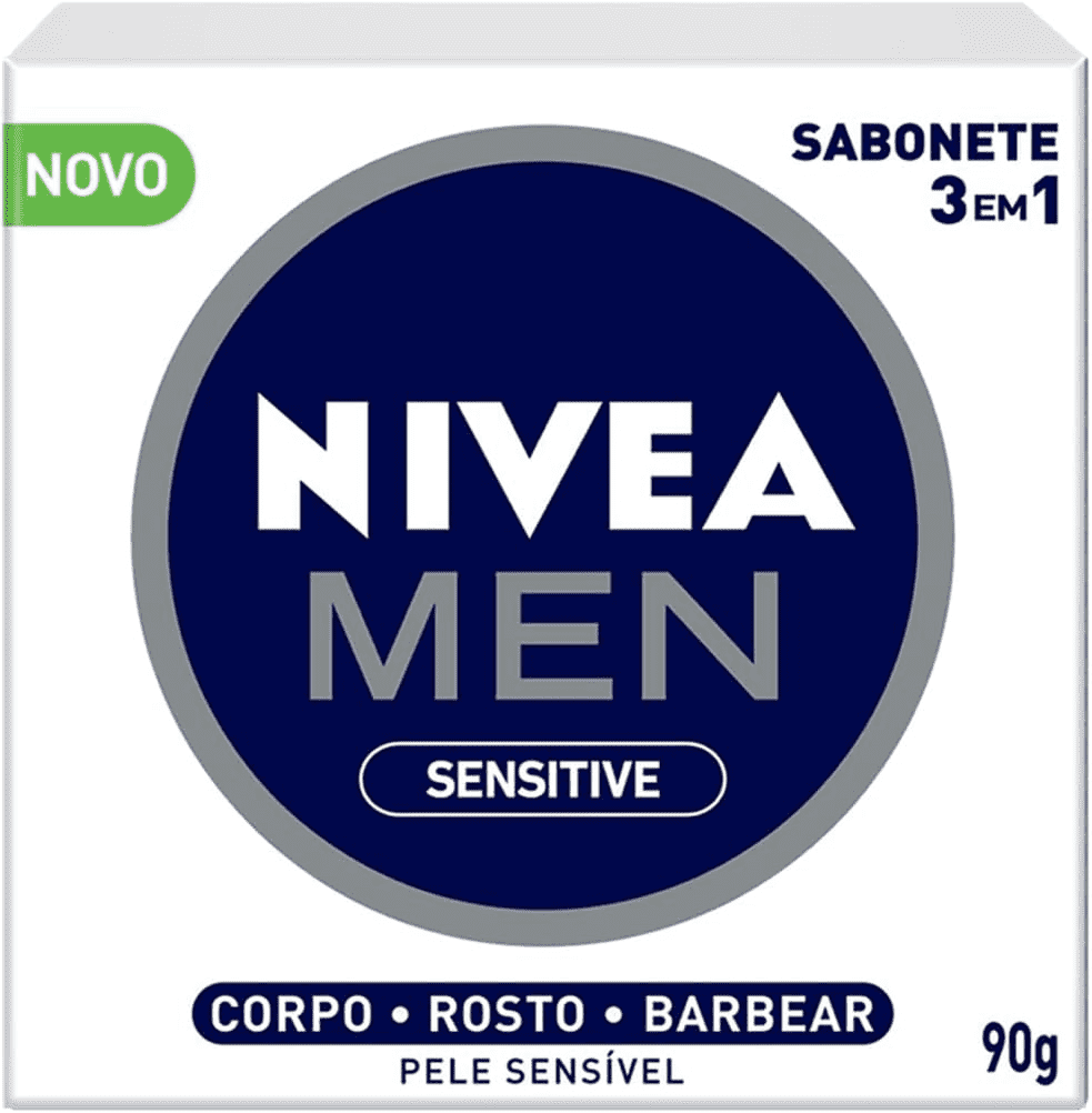 Sabonete Em Barra Nivea Men 3 Em 1 Sensitive 90g - Shopmano
