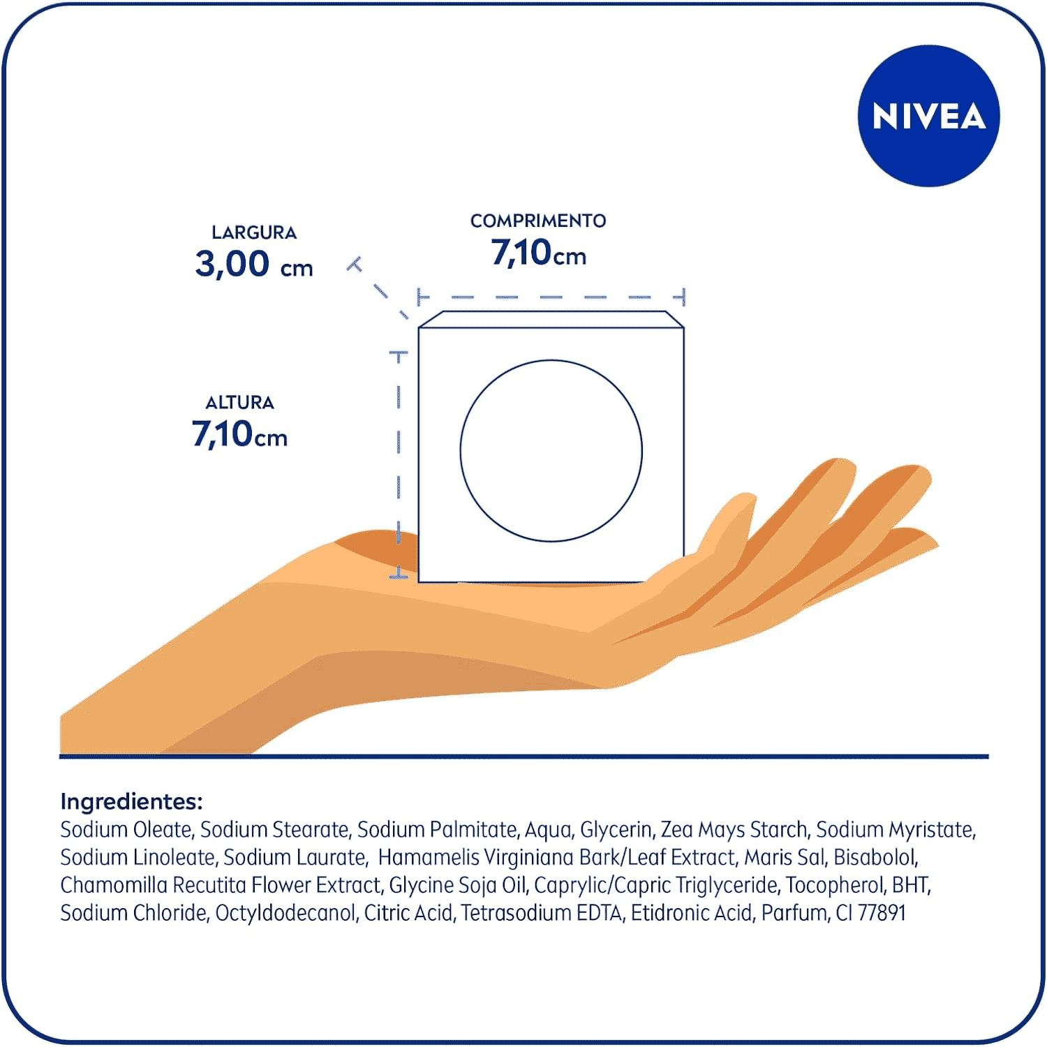 Sabonete Em Barra Nivea Men 3 Em 1 Sensitive 90g - Shopmano