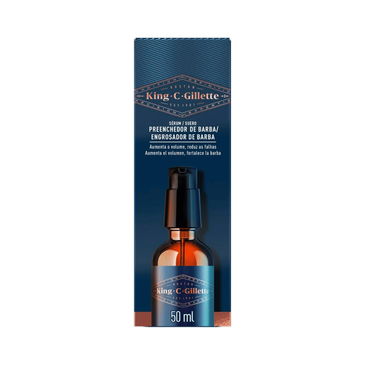 Sérum Preenchedor de Barba King C. Gillette 50ml - Shopmano