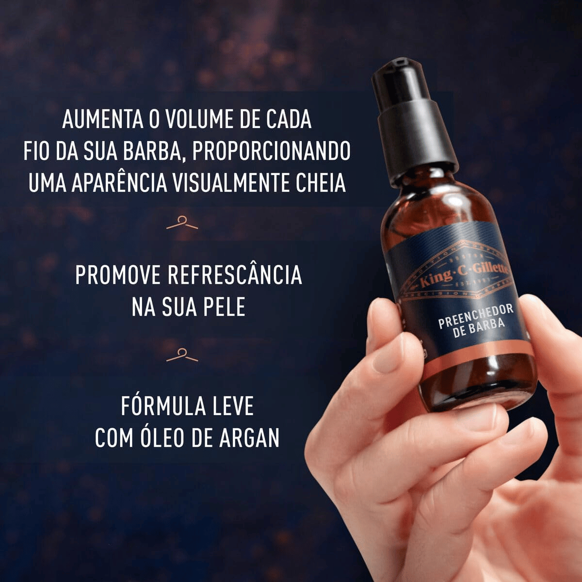 Sérum Preenchedor de Barba King C. Gillette 50ml - Shopmano
