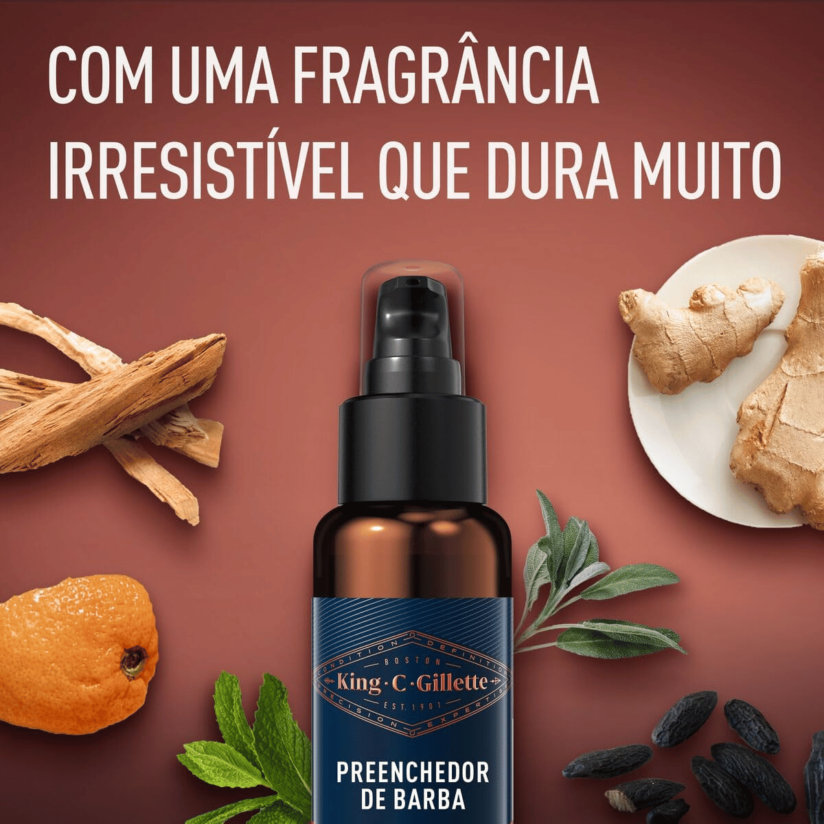 Sérum Preenchedor de Barba King C. Gillette 50ml - Shopmano