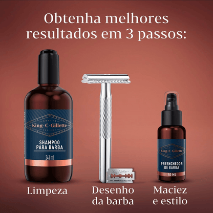 Sérum Preenchedor de Barba King C. Gillette 50ml - Shopmano