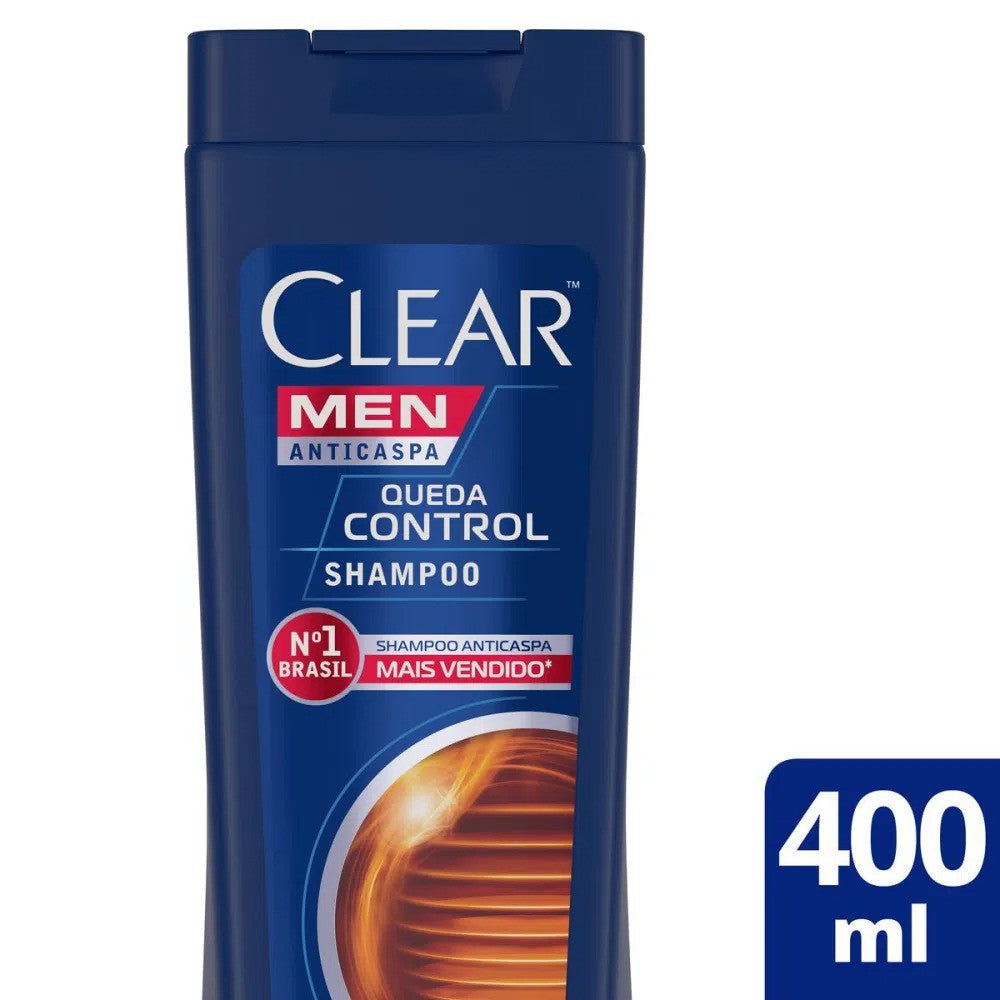 Shampoo Anticaspa Queda Control Clear Men 400ml - Shopmano