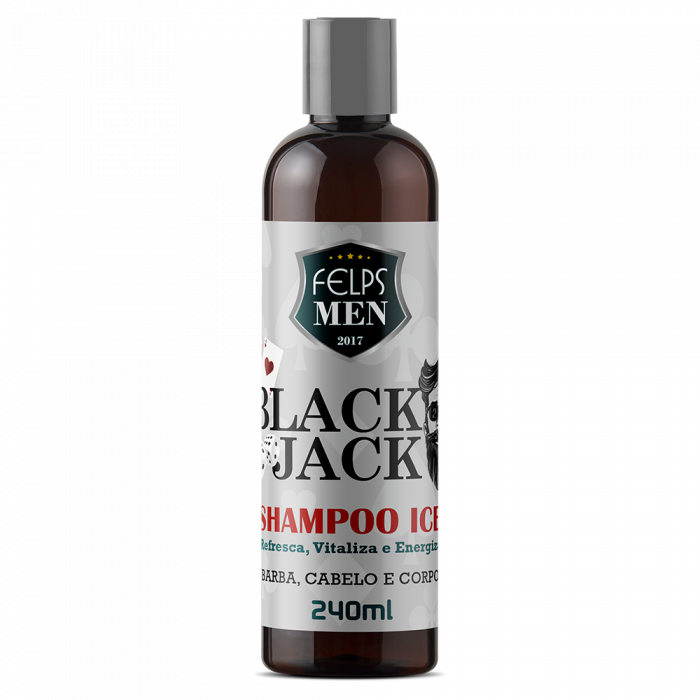 Shampoo Barba Cabelo e Corpo Ice Black Jack Felps Men 240ml - Shopmano