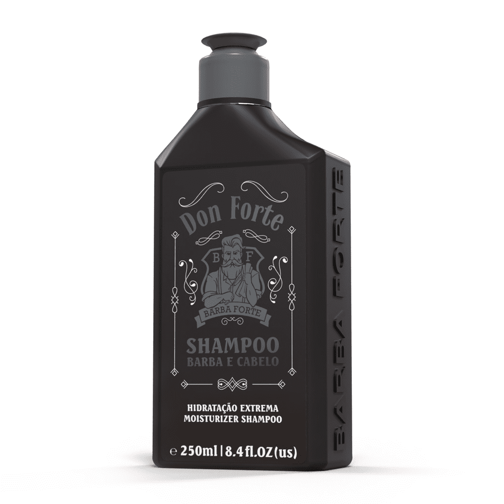 Shampoo Barba Cabelo Hidratação Extrema Barba Forte 250ml - Shopmano