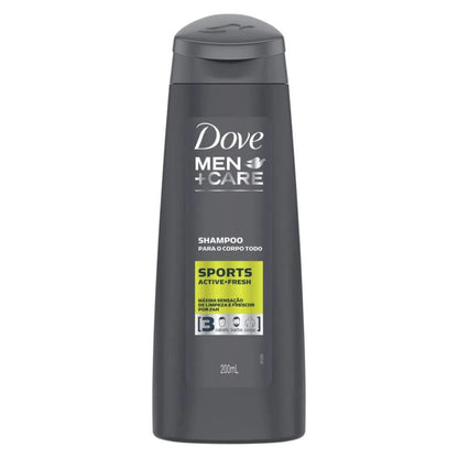 Shampoo Cabelo Barba Corpo Sports Dove Men Care 200ml - Shopmano