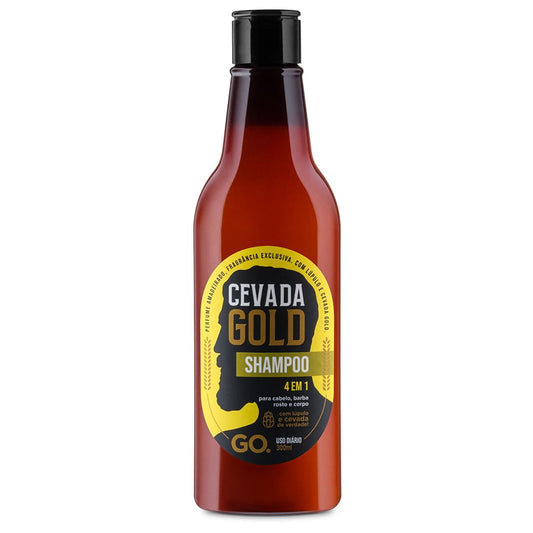 Shampoo Cevada Gold Barba Cabelo Rosto E Corpo Go Man 300ml - Shopmano