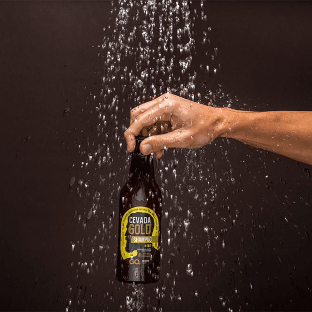 Shampoo Cevada Gold Barba Cabelo Rosto E Corpo Go Man 300ml - Shopmano