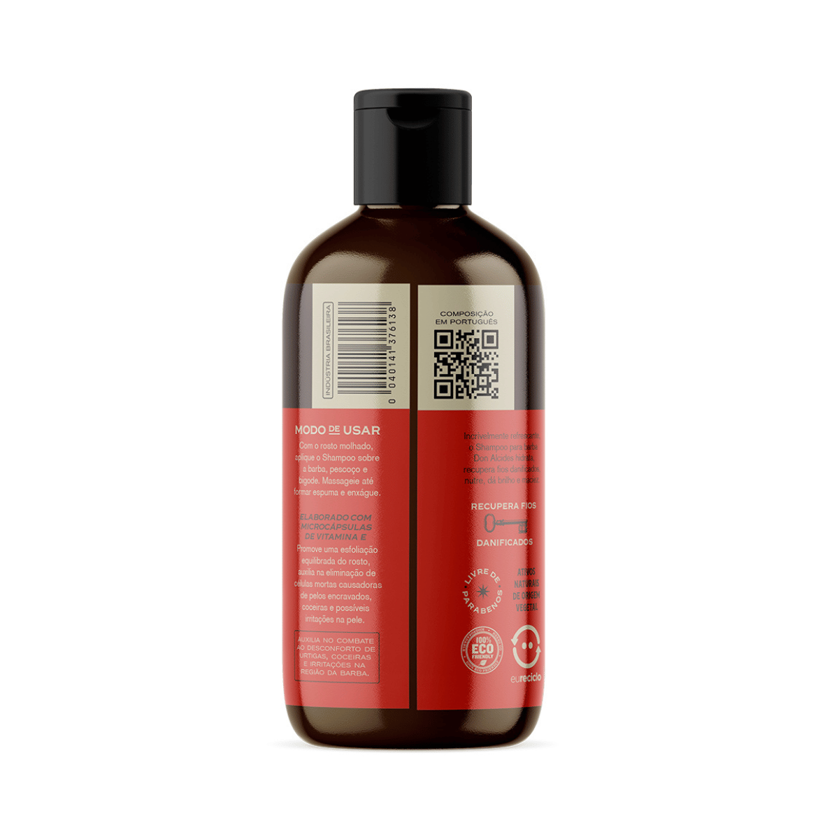 Shampoo para Barba Barba Negra Don Alcides 450ml - Shopmano