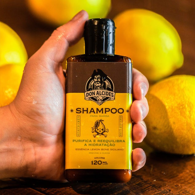 Shampoo Para Barba Lemon Bone Don Alcides 120ml - Shopmano