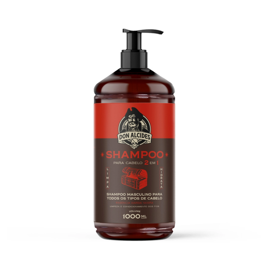 Shampoo Para Cabelo 2 em 1 Barba Negra Don Alcides 1L - Shopmano