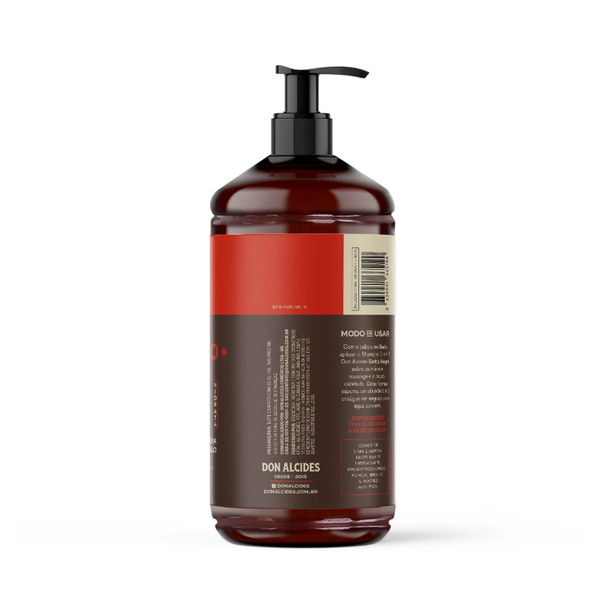 Shampoo Para Cabelo 2 em 1 Barba Negra Don Alcides 1L - Shopmano