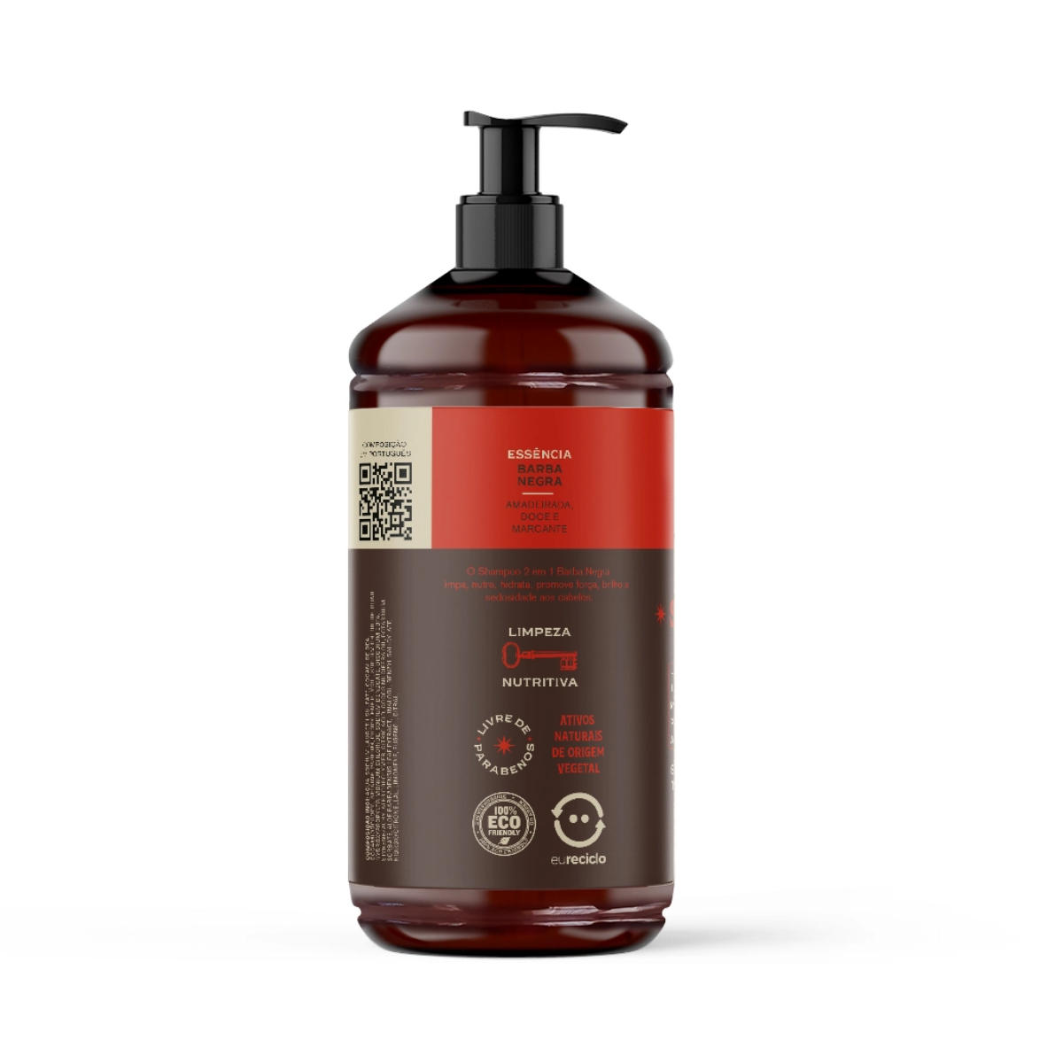 Shampoo Para Cabelo 2 em 1 Barba Negra Don Alcides 1L - Shopmano