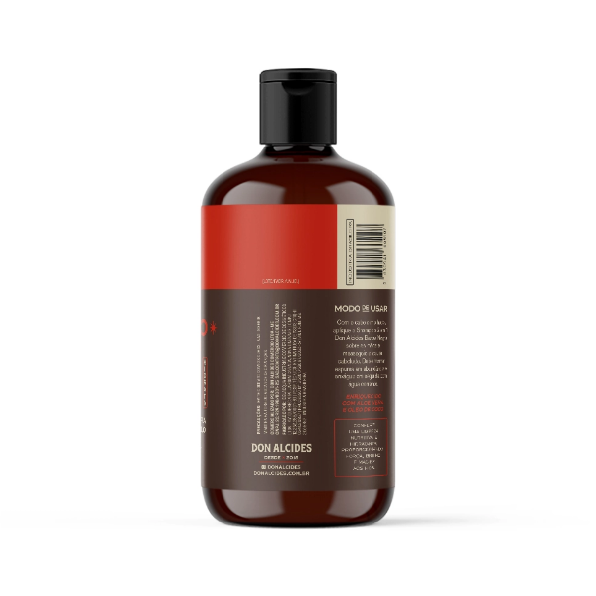 Shampoo para Cabelo 2 Em 1 Barba Negra Don Alcides 230ml - Shopmano