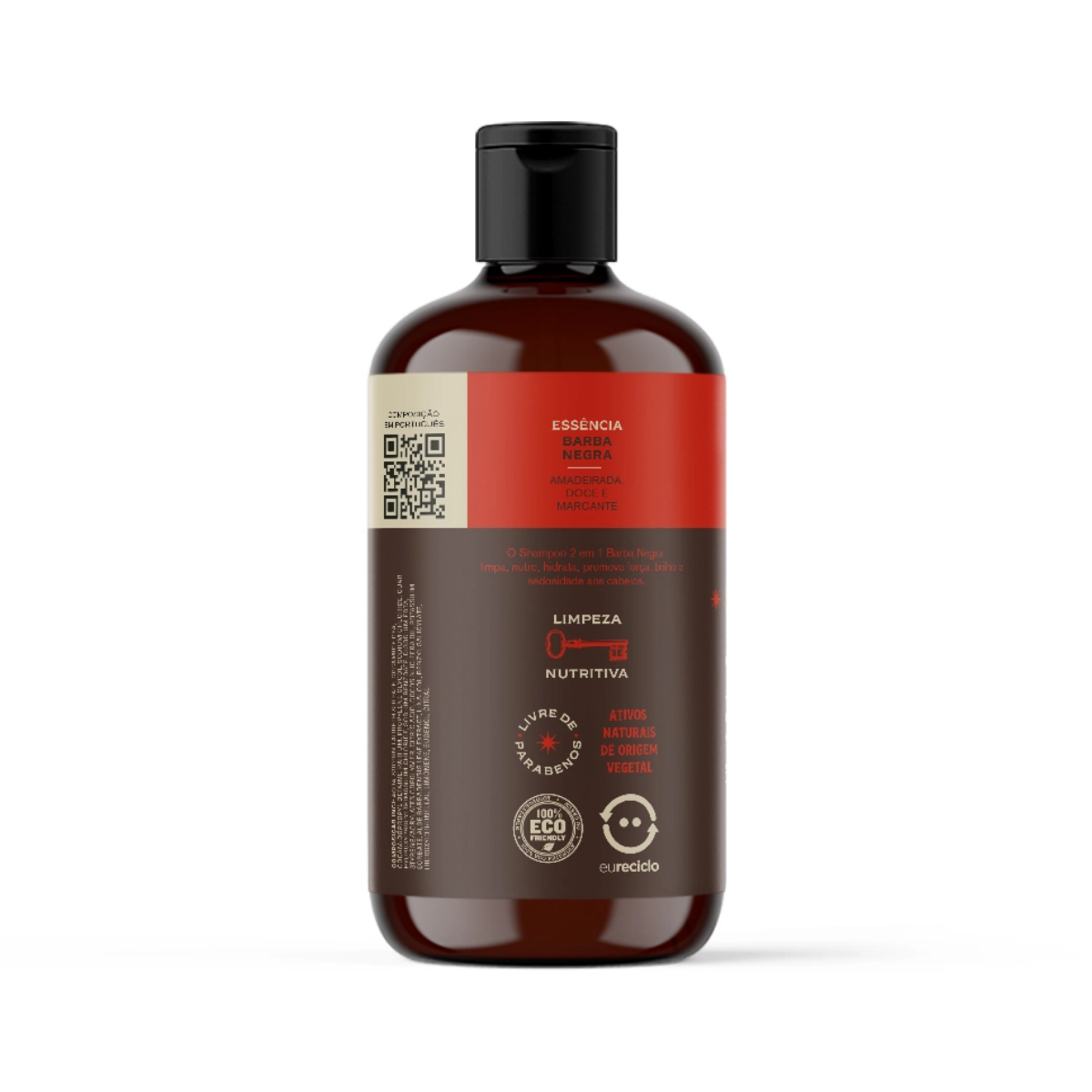 Shampoo para Cabelo 2 Em 1 Barba Negra Don Alcides 230ml - Shopmano
