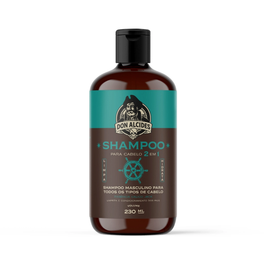 Shampoo para Cabelo 2 Em 1 Calico Jack Don Alcides 230ml - Shopmano