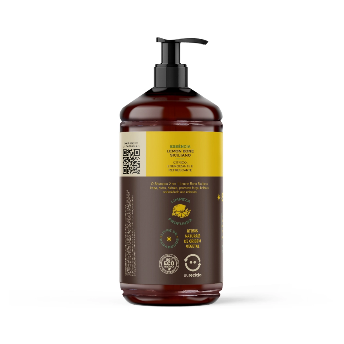 Shampoo para Cabelo 2 Em 1 Lemon Bone Don Alcides 1L - Shopmano