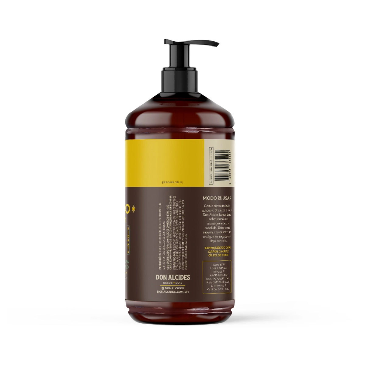 Shampoo para Cabelo 2 Em 1 Lemon Bone Don Alcides 1L - Shopmano
