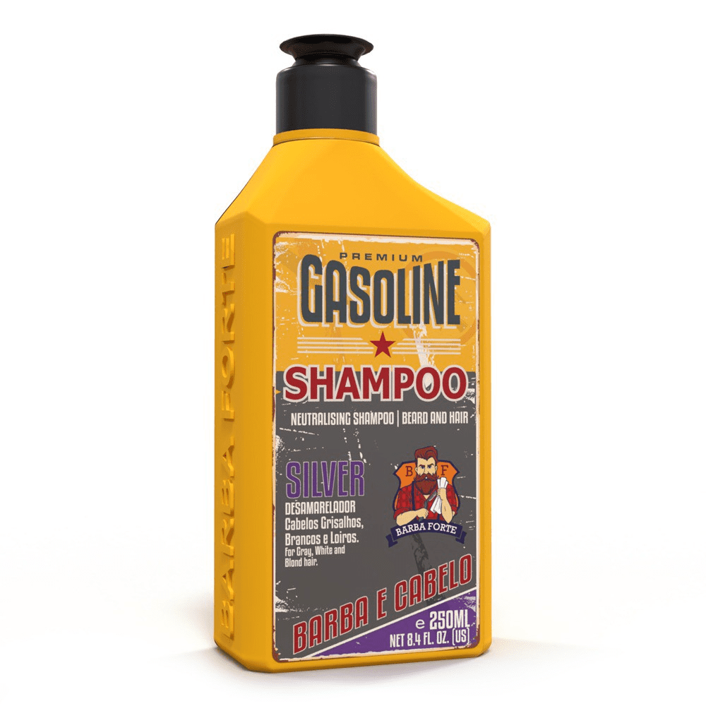 Shampoo para Grisalhos Silver Gasoline Barba Forte 250ml - Shopmano
