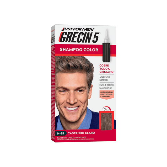 Shampoo Tonalizante Castanho Claro Grecin 60ml - Shopmano