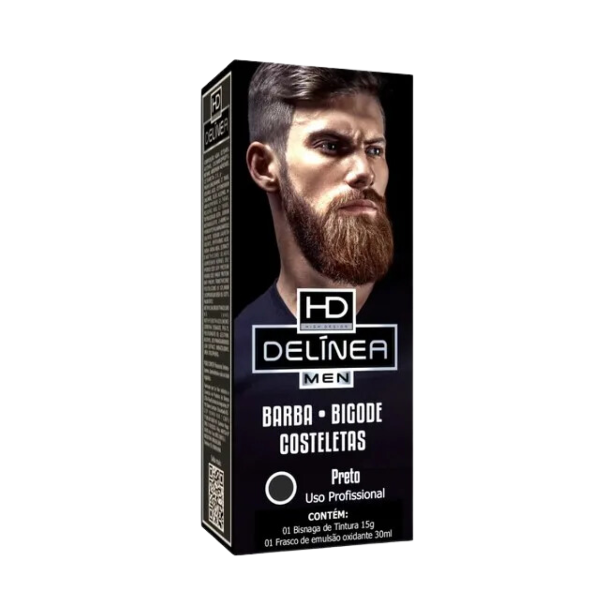 Tinta para Barba e Bigode Preto Delínea Men 15g - Shopmano