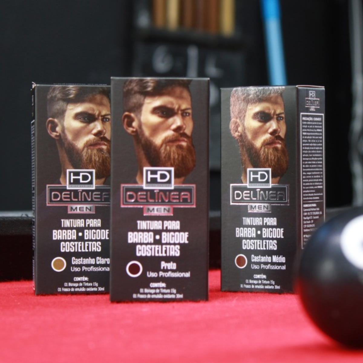 Tinta para Barba e Bigode Preto Delínea Men 15g - Shopmano