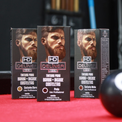 Tinta para Barba e Bigode Preto Delínea Men 15g - Shopmano