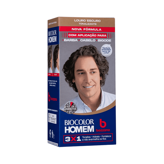 Tonalizante Cabelo e Barba Louro Escuro Biocolor Bozzano - Shopmano