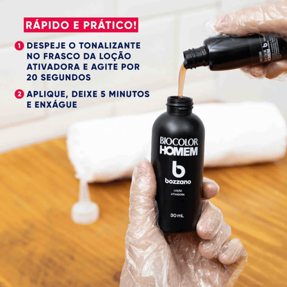Tonalizante Cabelo e Barba Louro Escuro Biocolor Bozzano - Shopmano