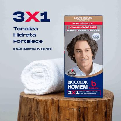 Tonalizante Cabelo e Barba Louro Escuro Biocolor Bozzano - Shopmano