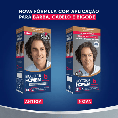Tonalizante Cabelo e Barba Louro Escuro Biocolor Bozzano - Shopmano