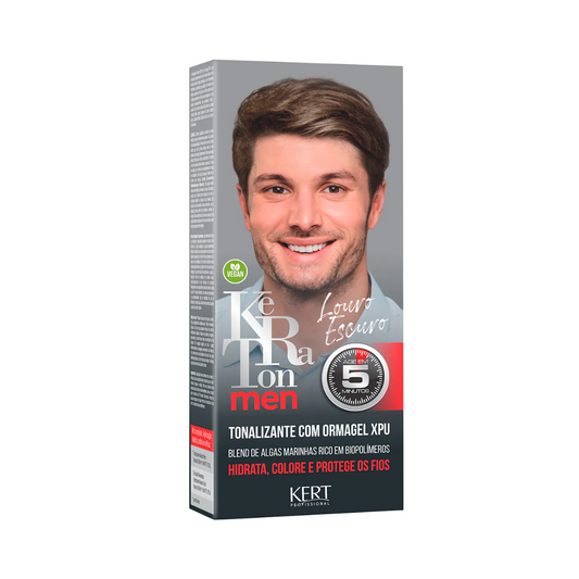 Tonalizante Cabelo e Barba Louro Escuro Keraton Men 30ml - Shopmano